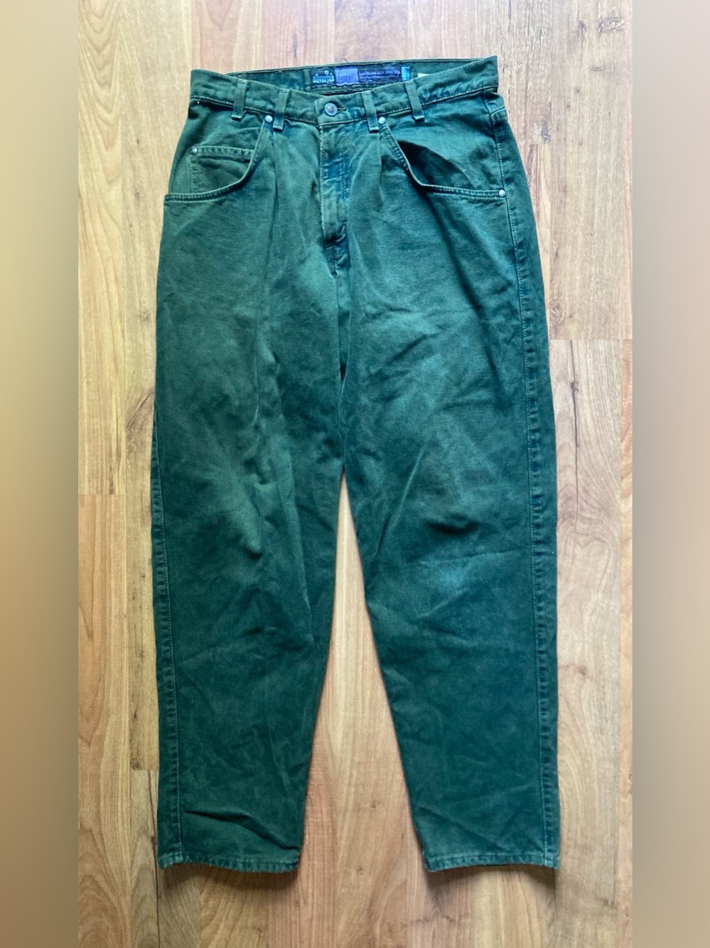 VTG ‘92 Levi’s Silvertab Baggy Mens 33x32 Green Denim Jeans USA Made